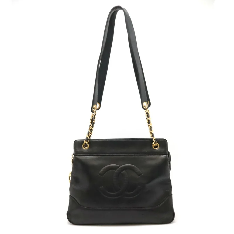 Black denim tote bag for moms-Chanel  Leather Shoulder Bag Tote Bag (Pre-Owned)