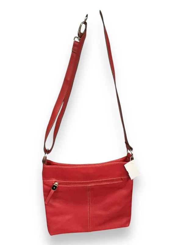 Red leather handbag for winter warmth-Crossbody By Tignanello  Purses, Size: Large