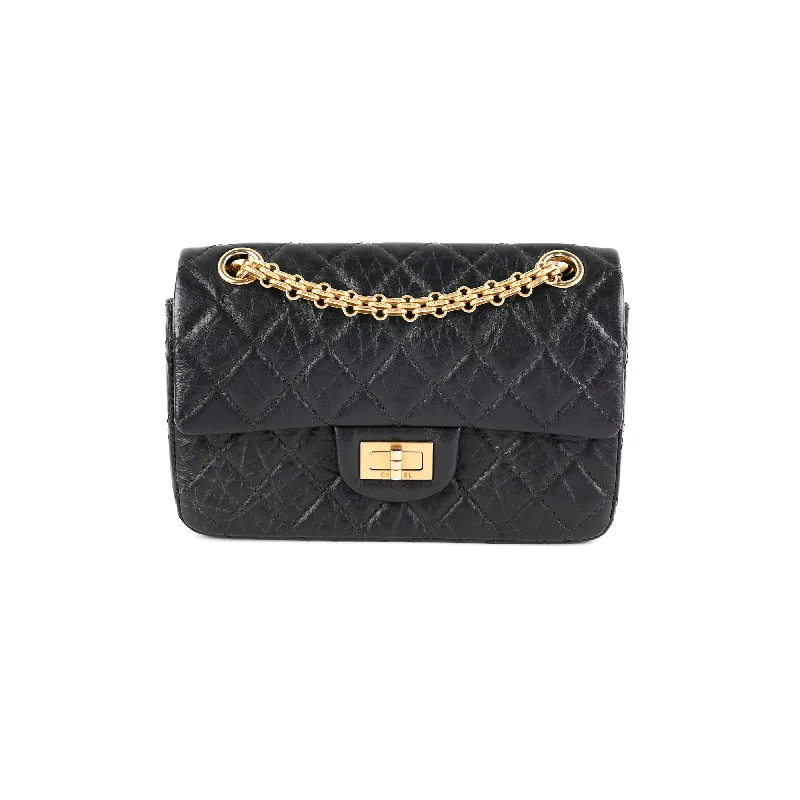 Blue nylon handbag for party nights-Chanel Reissue Mini Black