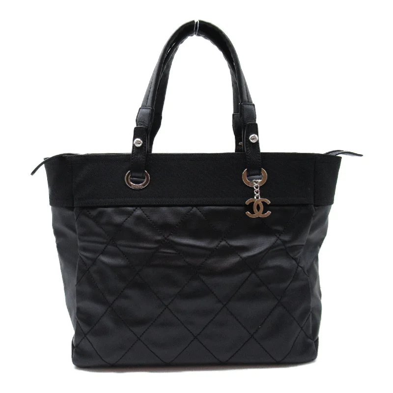 Black velvet tote bag for spring-Chanel  Leather Tote Bag (Pre-Owned)