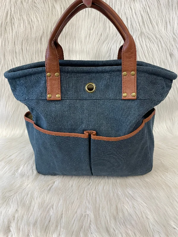 Suede blue handbag for daily wear-Tote By Levenger