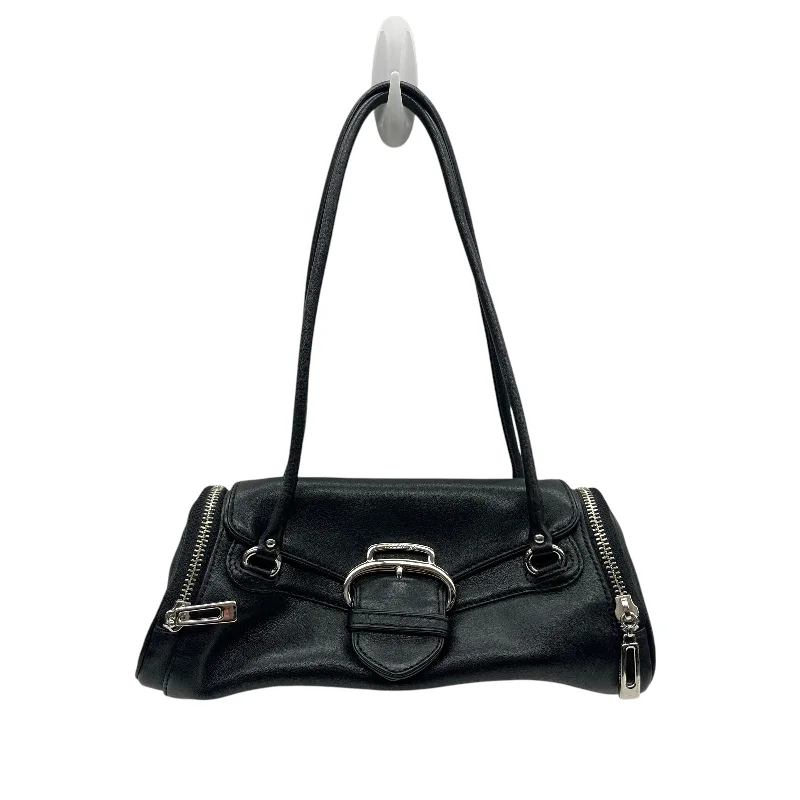 Elegant black leather handbag for women-Handbag By Cole In Black, Size:Small