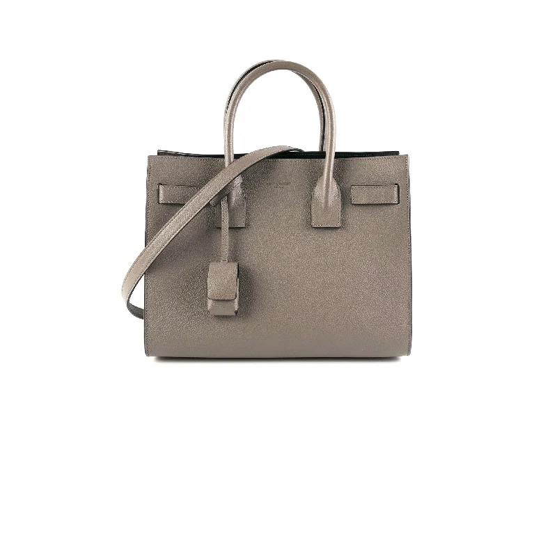 Canvas black handbag for school needs-Saint Laurent Sac De Jour Nano Grey