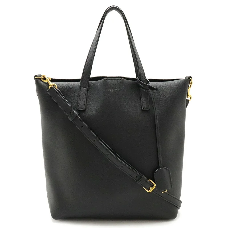 Black canvas tote bag for office-Yves Saint Laurent  Leather Tote Bag (Pre-Owned)