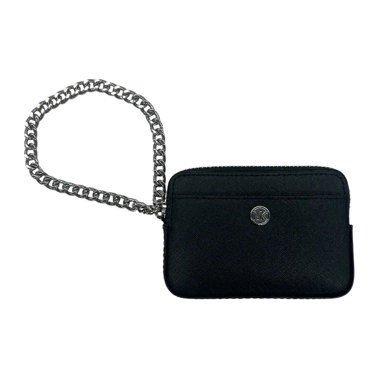 Suede blue handbag for travel ease-Coin Purse Designer By Michael Kors In Black, Size:Small