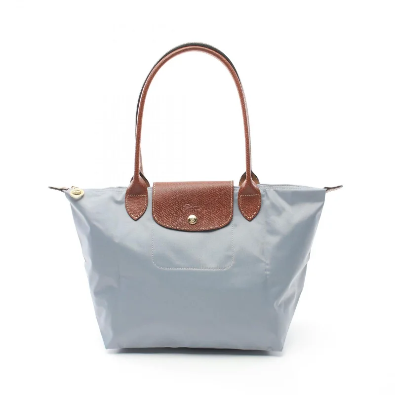 Green satin tote bag for gym-Longchamp blue  Nylon Leather Tote Bag