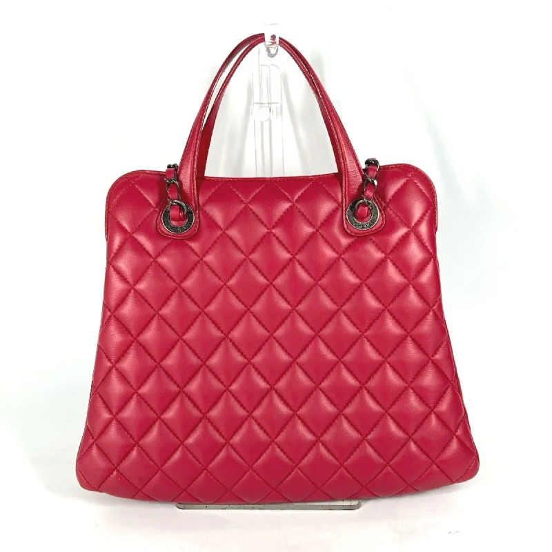 Red velvet tote bag for teens-Chanel  Leather Tote Bag (Pre-Owned)