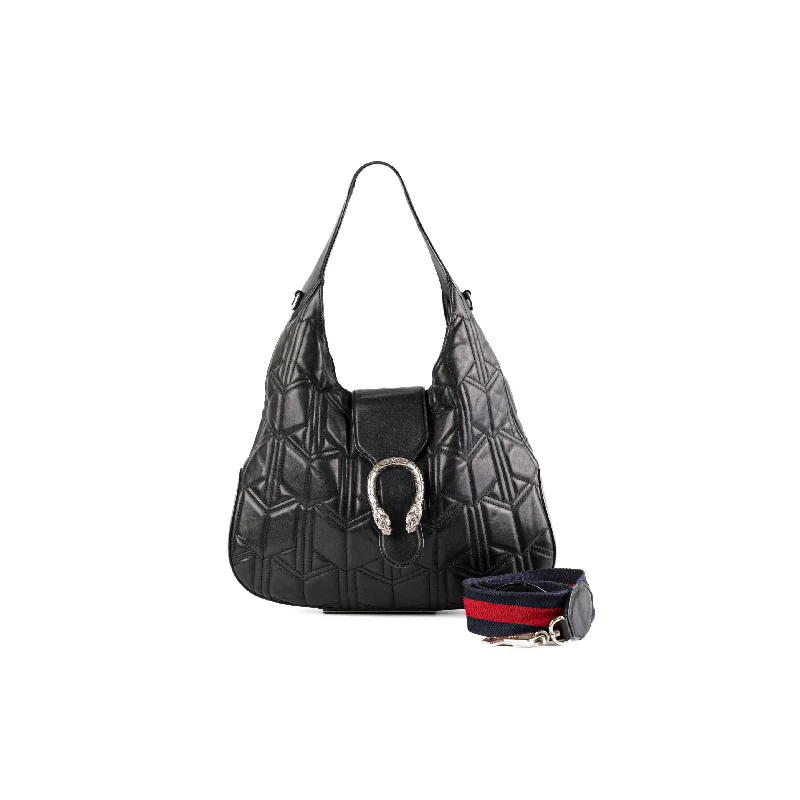 Quilted blue handbag for shopping sprees-Gucci Dionysus Hobo Tote Black