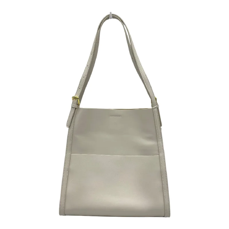 Red satin handbag for casual chic-Tote By Clothes Mentor In Cream, Size:Small