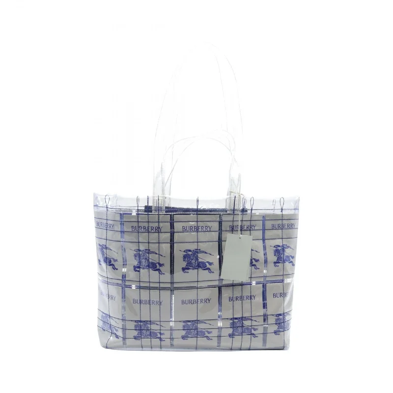 Black nylon tote bag for teens-Burberry blue Clear  Pvc Tote Bag