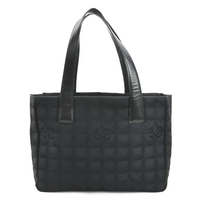 Green leather tote bag for parties-Chanel  Nylon Jacquard Leather Shoulder Bag Tote Bag (Pre-Owned)