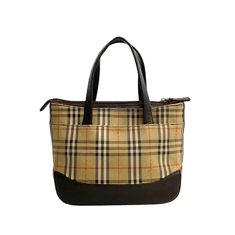 Black canvas tote bag for spring-Burberry  Canvas Leather Handbag Tote Bag (Pre-Owned)