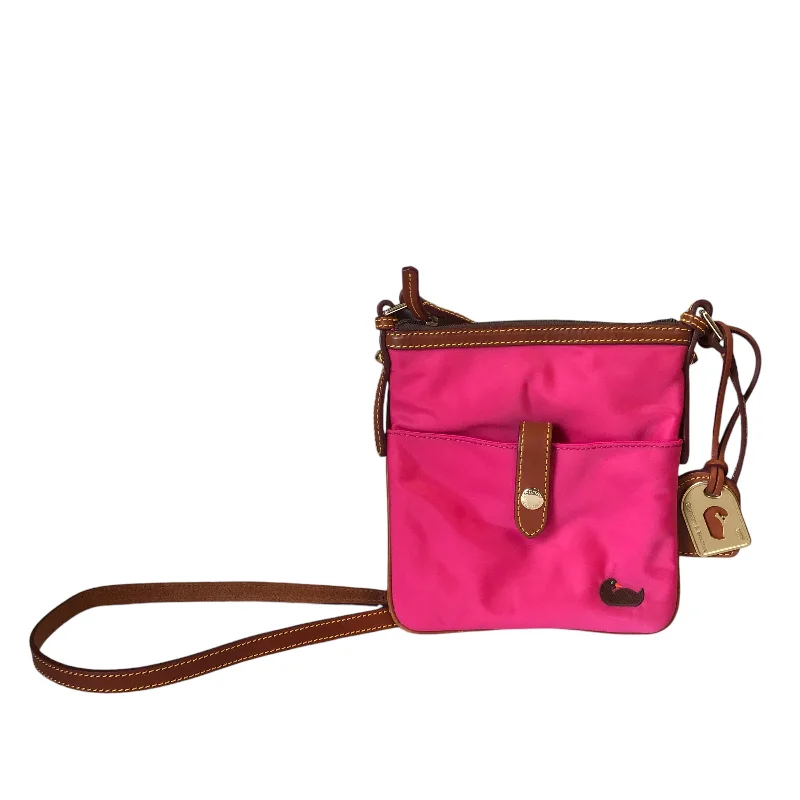 Red satin handbag for school style-Crossbody Designer By Dooney And Bourke In Pink, Size:Medium