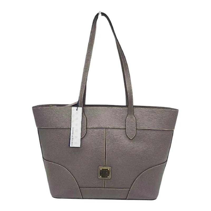 Suede blue handbag for shopping trips-Handbag Designer By Dooney And Bourke In Taupe, Size:Large