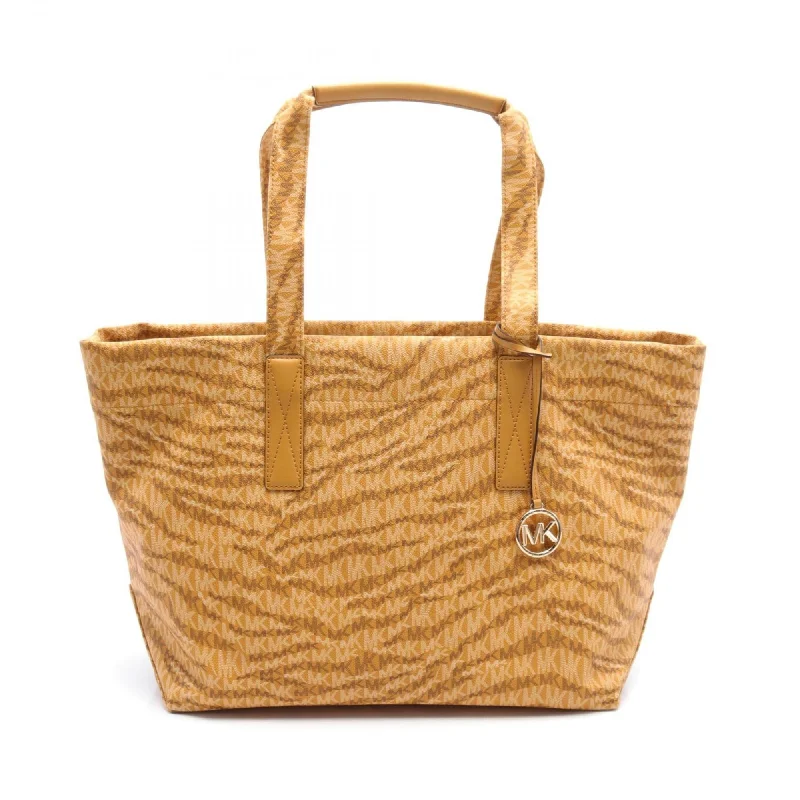 Classic brown tote bag for daily-Michael Kors  yellow Coated Canvas Leather Tote Bag (Pre-Owned)