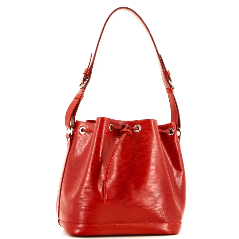 Red nylon shoulder bag for spring-Petit Noe NM Handbag Epi Leather