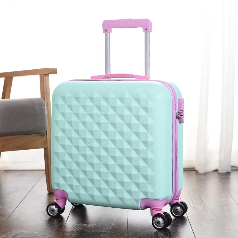 suitcase for luxe flights -Wholesale!18Inches High Quality Abs Hardside Travel Luggage Bag On Universal Wheels For