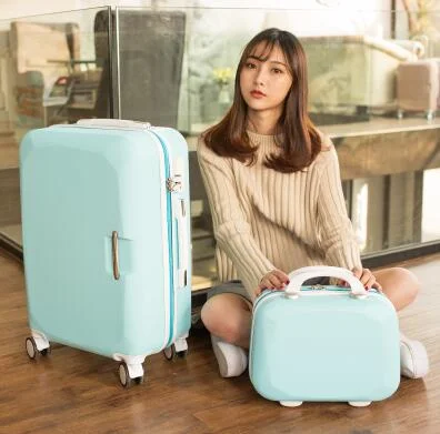 suitcase for sunbaked trips -Women Travel Luggage Set Trolley Suitcase Cosmetic Suitcase Rolling Bags  On Wheels  Women