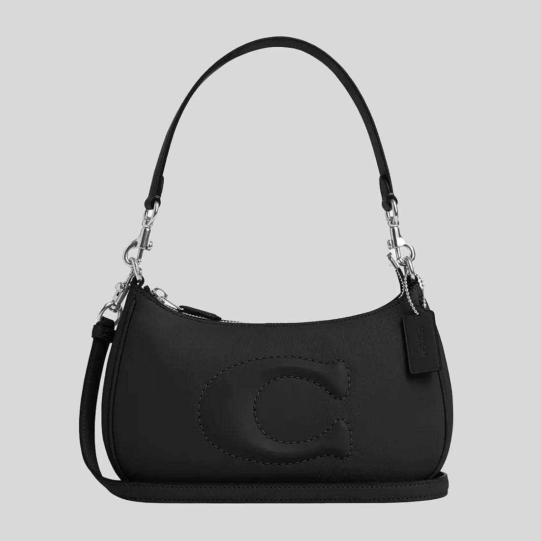 Denim white shoulder bag for parties-COACH Teri Shoulder Bag Black RS-CR099