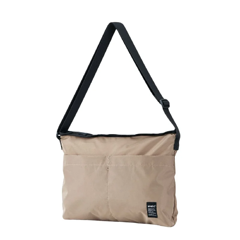 Satin white shoulder bag for hiking-Anello Lit Shoulder Bag