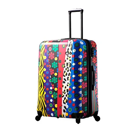 suitcase for wise styles -Mia Toro Pop Fiore Hardside 28 Inch Spinner, Multi