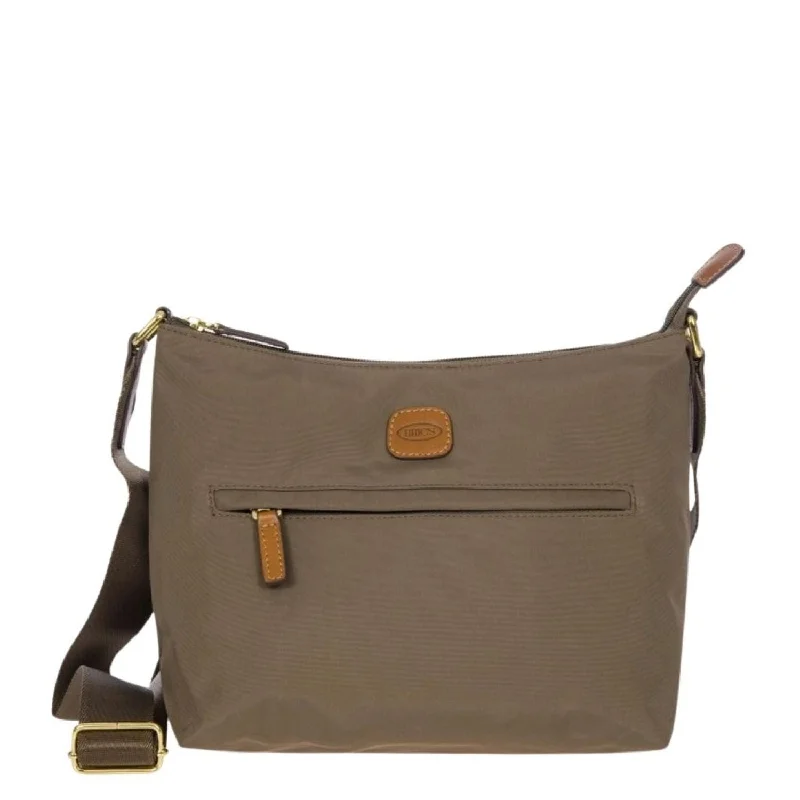 Green canvas shoulder bag for office-BRIC'S X-Bag Shoulder Bag - Small