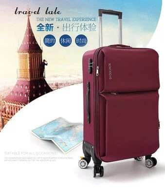 water-resistant suitcase for rainy trips -Travel Tale 20/22/24/26 Inch Rolling Luggage Spinner Brand Travel Suitcase Oxford Cloth Fabrics,