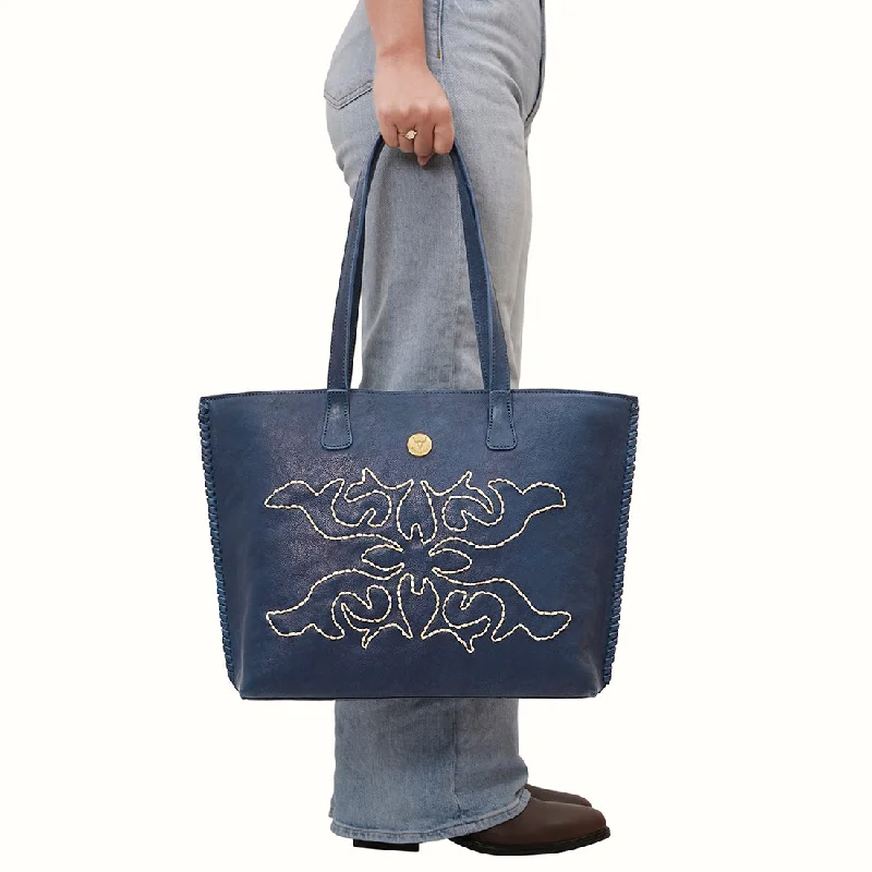 Blue suede shoulder bag for summer-CHEYENNE 02 SHOULDER BAG