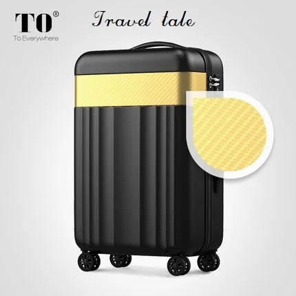 suitcase with vast pockets -Travel Tale Color Stitching 20/22/24/26/28 Inches Abs  High Quality Rolling Luggage Spinner Brand