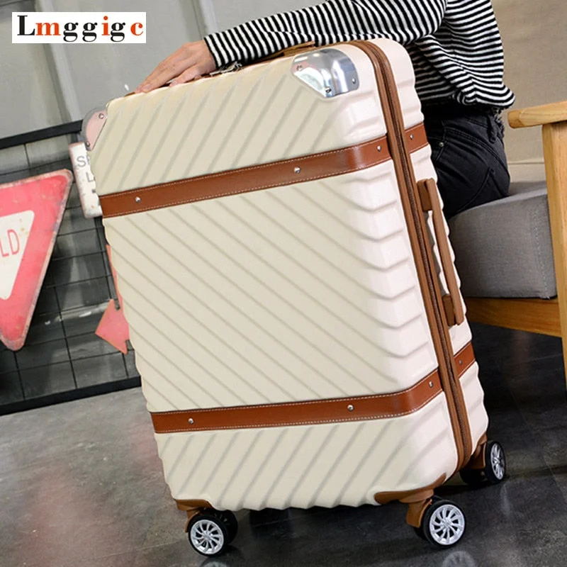 suitcase with plush pockets -20"22"24"26" Inch Rolling Luggage Bag,Travel Suitcase,Wheel Trunk,Trolley Case Valise,Universal