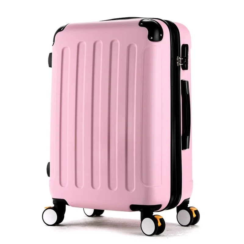 wheeled suitcase with expandable storage -Wholesale!High Quality 28Inches Candy Color Abs Pc Travel Luggage Bags On Brake Universal