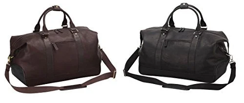 duffel bags with cool interior -Bellino Eiffel Leather Duffle, Brown