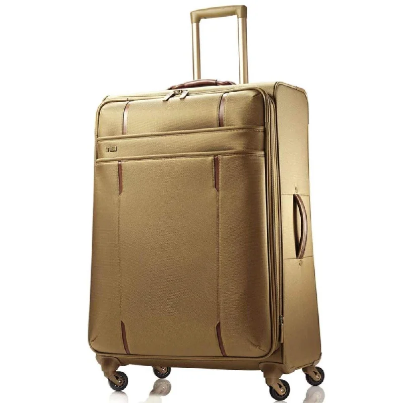 suitcase with neat seams -Hartmann Lineaire Long Journey Expandable Spinner, Khaki, One Size