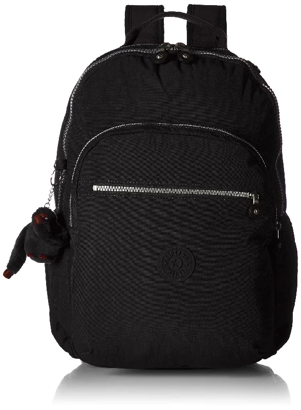 backpack with slim straps -Kipling womens Seoul Go Black Laptop Backpack, black, One Size