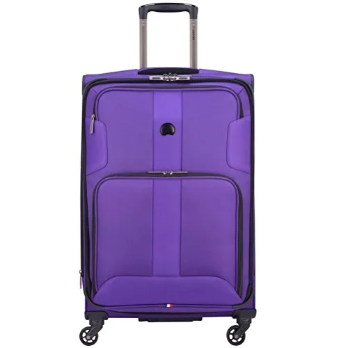 suitcase with sure styles -Delsey Luggage Sky Max 25" Expandable Spinner Upright, Purple