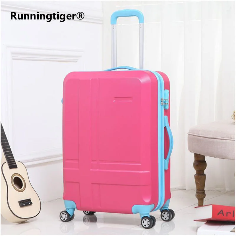 suitcase for tiny adventurers -Rolling Luggage Spinner Wheels 24 Inch Suitcase Trolley Men Abs+Pc Travel Bag Trunk Student