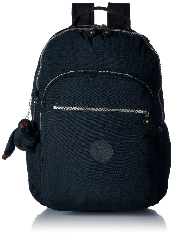 backpack with tough straps -Kipling womens Seoul Go True Blue Laptop Backpack, true blue, One Size