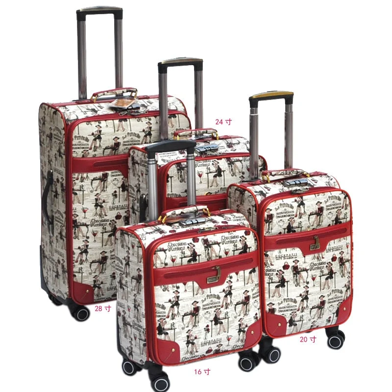 suitcase for icy destinations -Universal Wheels Trolley Luggage 16 20 24 28 Small Suitcase Luggage Bag Travel Bag,High Quality