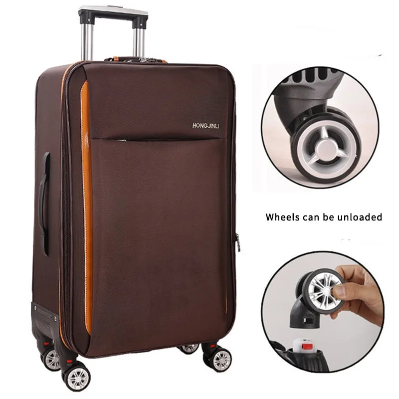 suitcase for reef vacations -New Fashion Oxford Rolling Luggage Spinner Men Student Trolley Bag Suitcases Travel Bag Business