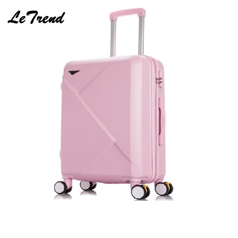 suitcase with soft sections -New Fashion 20/22/24 Inches Trolley Boarding Casepc Colourful Travel Waterproof Luggage Rolling