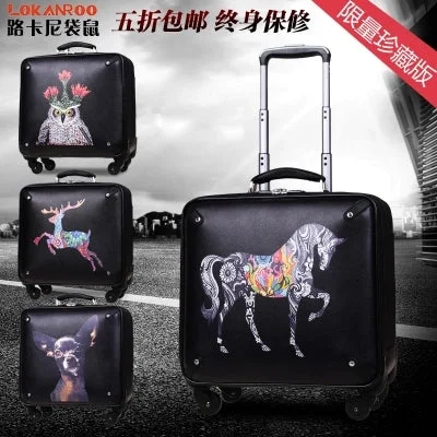 suitcase with vast styles -Travel Tale 16/18 Inch Wisdom Noble Reiki Loyalty Pvc Rolling Luggage Spinner Brand Travel Suitcase