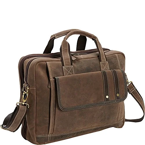 duffel bags with steady grips -Bellino Tuscany Computer Leather Case, Briefcase Bag, Brown