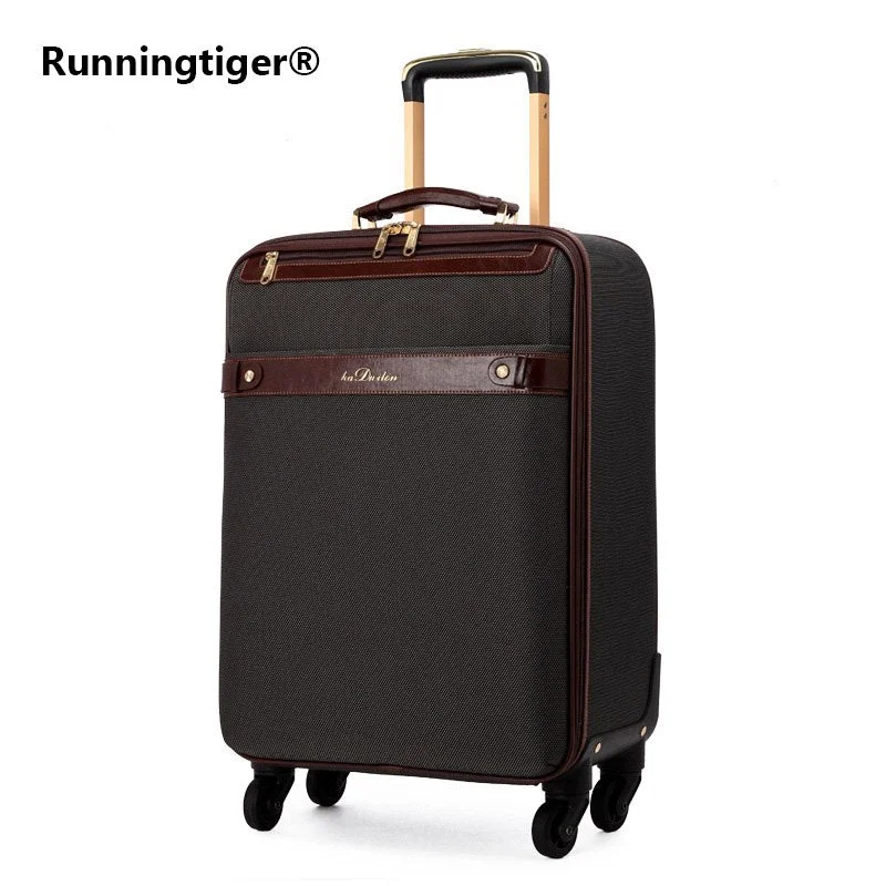 suitcase for lone styles -Stylish Oxford Cloth Luxury Men'S/Girl'S Rolling Luggage 16-Inch Boarding 22-Inch High-Quality