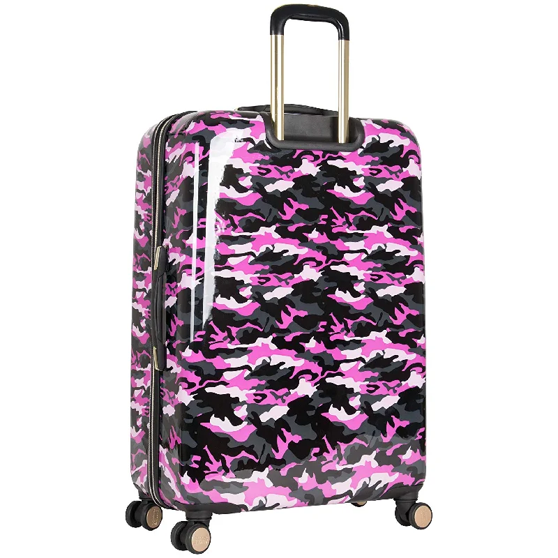 suitcase with crisp styles -Aimee Kestenberg Women'S 28" Camo Printed Abs And Pc Film Expandable 8-Wheel Upright Pullman, Green