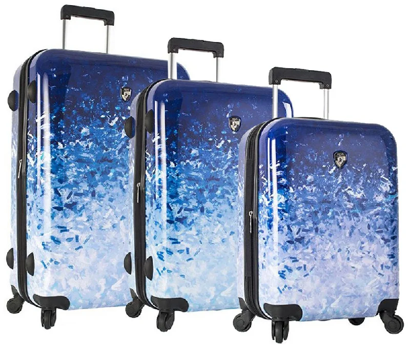 suitcase for lean styles -Heys America Blue Skies 3 Piece Spinner Set