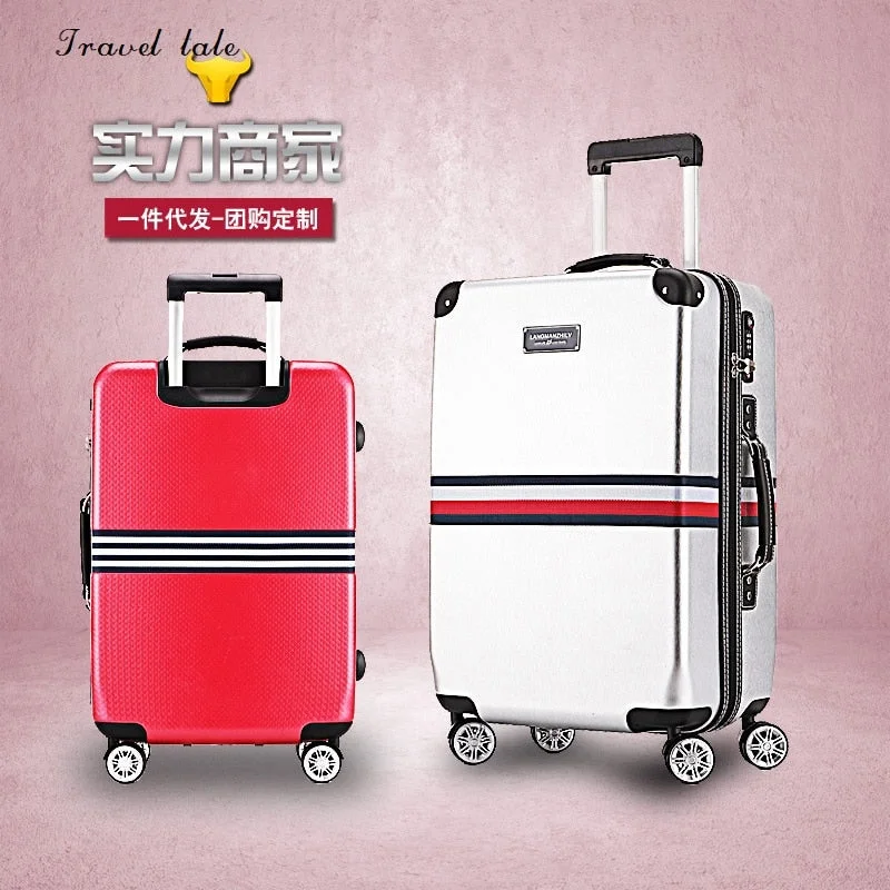 suitcase with breathable lining -Travel Tale Pc 18/24/26 Inches The New Fashion Han Edition Rolling Luggage Spinner Brand Travel