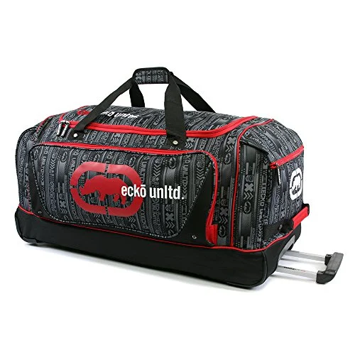 duffel bags with bold looks -Ecko Unltd Steam 32" Large Rolling Duffel Bag,  Red,  One Size