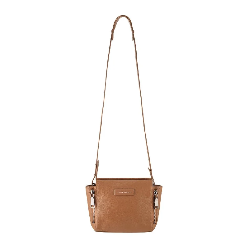 Canvas beige shoulder bag for shopping-Status Anxiety The Ascendants Bag Tan Pebble