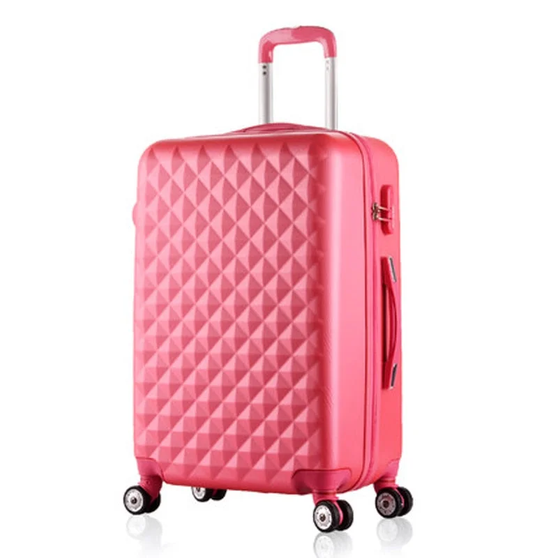 suitcase with artistic designs -20 Inch Woman Travel Case Suitcases,Diamond Luggage Travel Bag,Abs Travel Luggage,Rolling