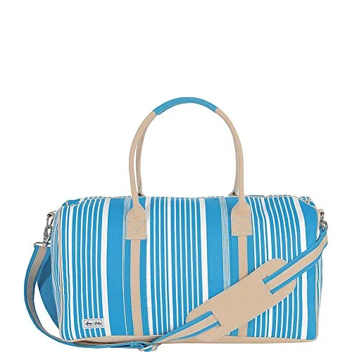 duffel bags with swift ties -Ame & Lulu Puddle Jumper Small Duffel (Ticking Stripe)